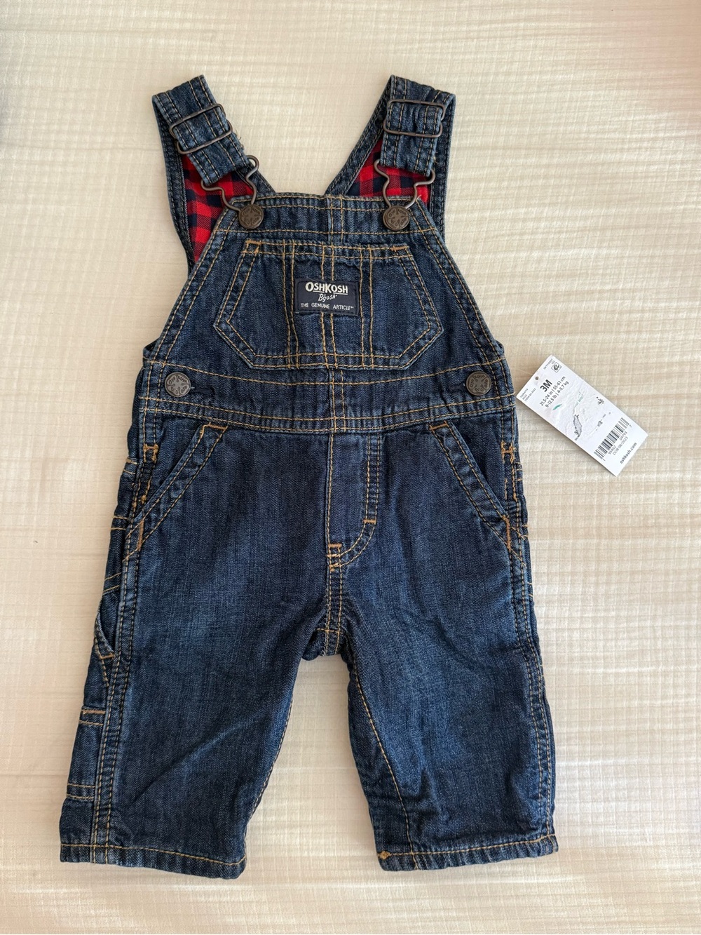 Oshkosh B’gosh overalls baby boy- EUC- 0-3 months- photo outfit- NWT